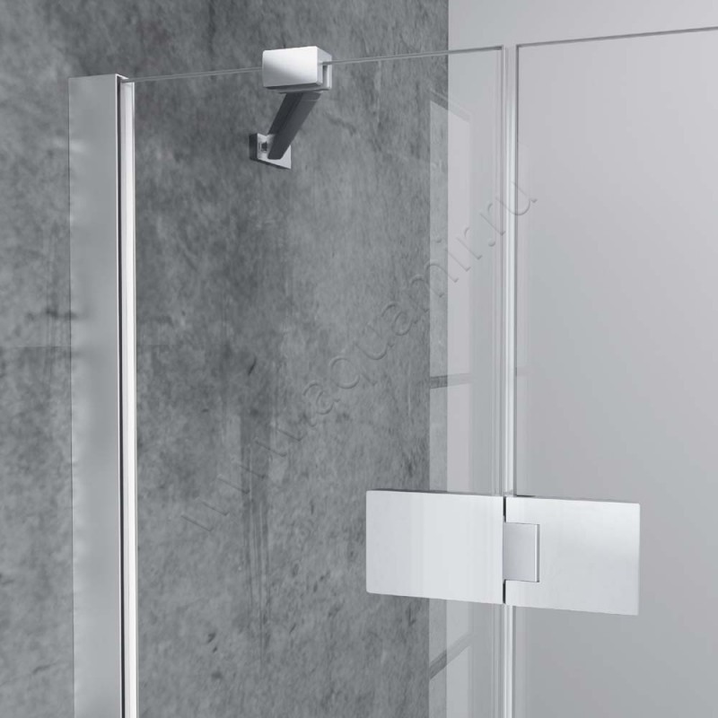 Маятниковая душевая дверь для комбинации с ответной частью Huppe Solva pure ST1208092321 в интерьере