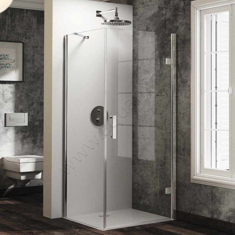 Маятниковая душевая дверь для боковой стенки Huppe Solva pure ST2606092321 в интерьере