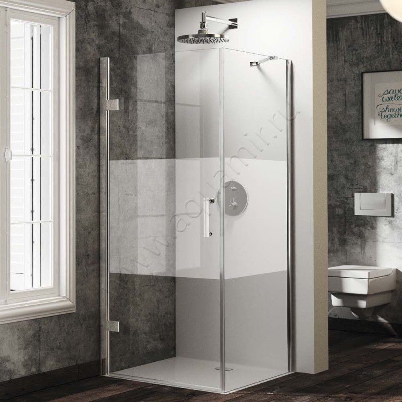 Маятниковая душевая дверь для боковой стенки Huppe Solva pure ST2508092373 в интерьере