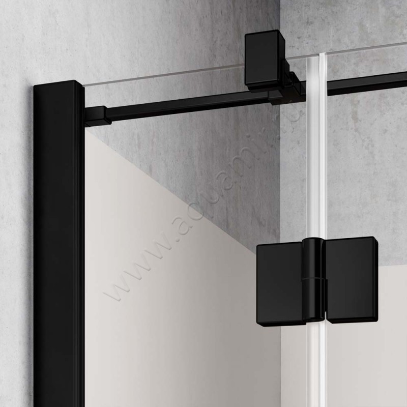 Поворотная душевая дверь для боковой стенки Kermi Liga LISNR100203PK в интерьере