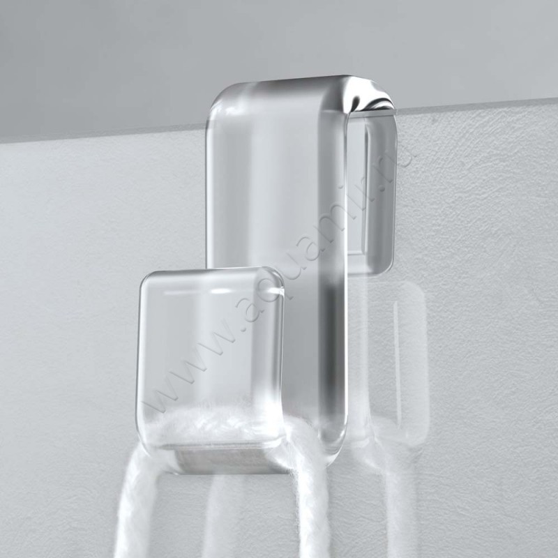 Поворотная душевая дверь для боковой стенки Kermi Liga LISNR100203PK в интерьере