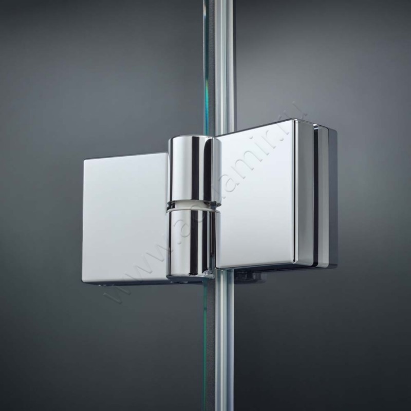 Поворотная душевая дверь для комбинации с ответной частью Kermi Liga LIETL07520VAK в интерьере