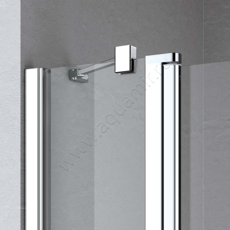 Поворотная душевая дверь для комбинации с ответной частью Kermi Liga LIESL09320VAK в интерьере