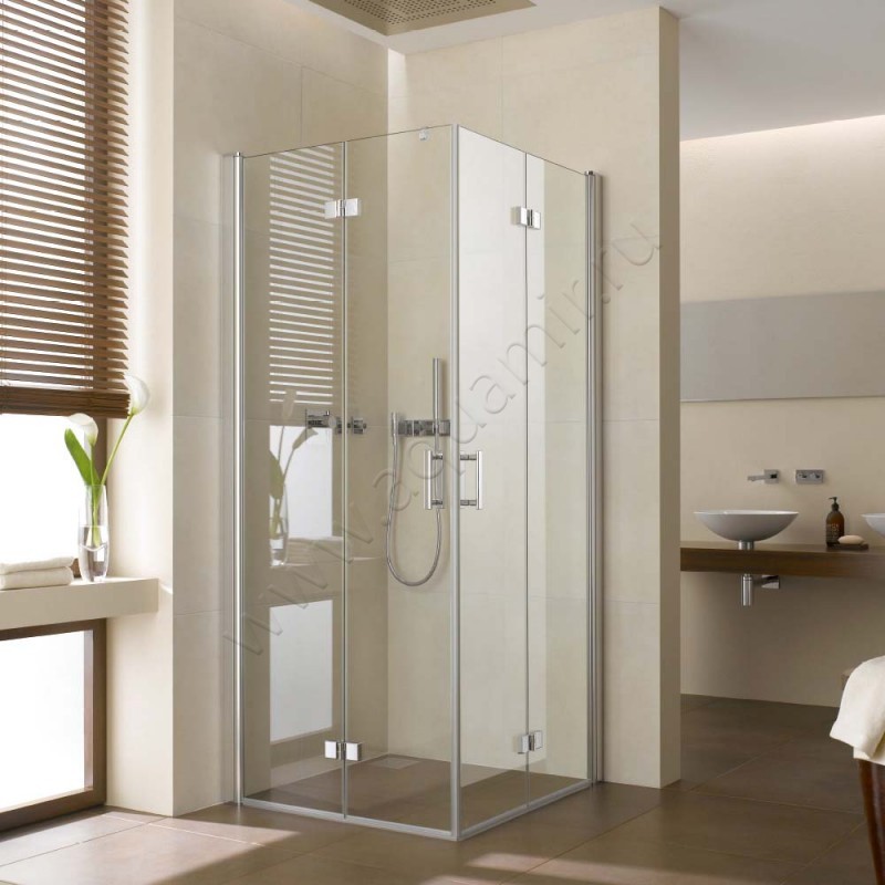 Складная душевая дверь для боковой стенки/боковой двери Kermi Diga DI2CL14020VAK в интерьере