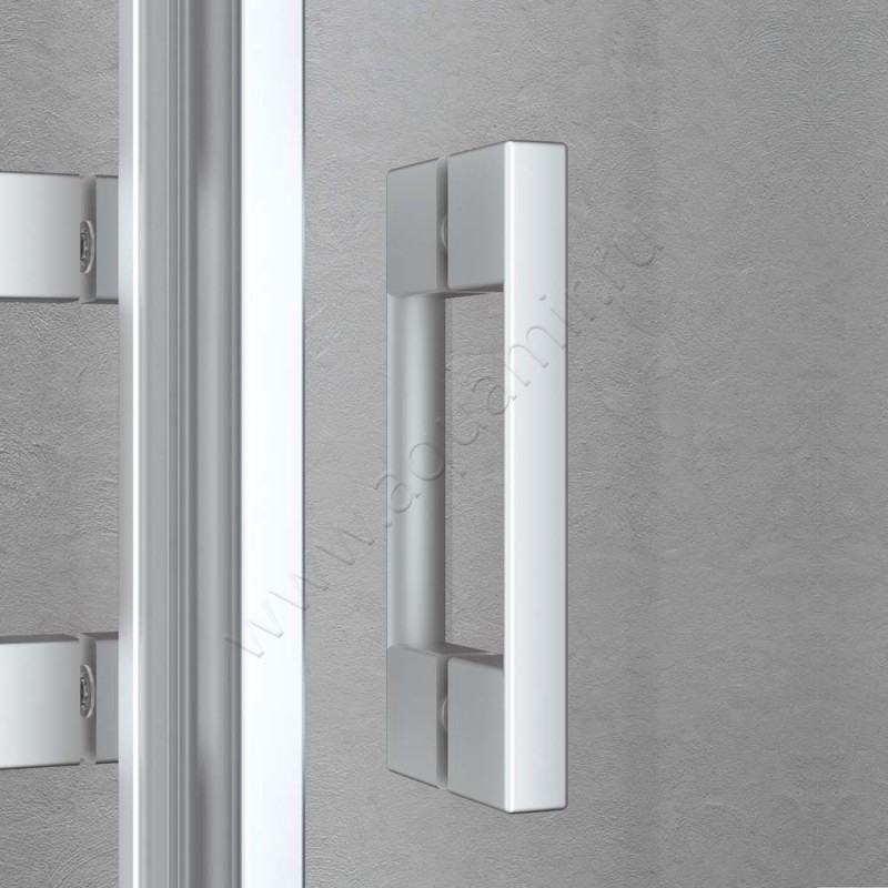 Складная душевая дверь для боковой стенки/боковой двери Kermi Liga LI2CR093181AK в интерьере