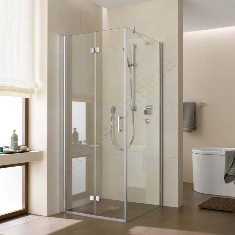 Складная душевая дверь для боковой стенки/боковой двери Kermi Diga DI2SL07520VPK в интерьере