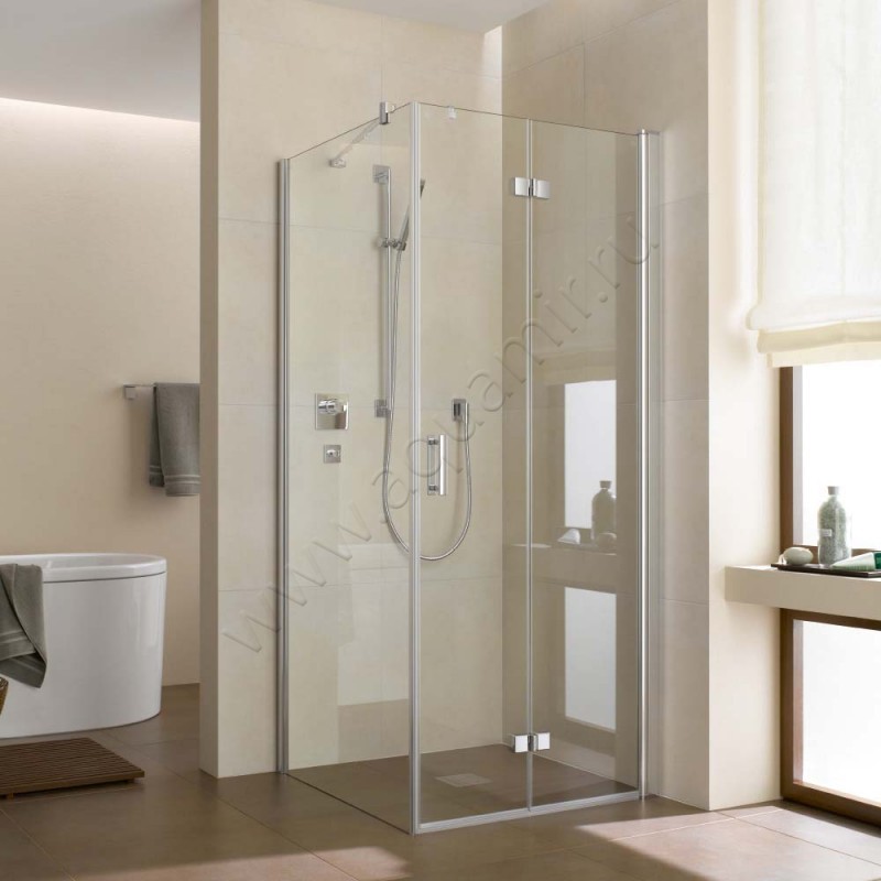 Складная душевая дверь для боковой стенки/боковой двери Kermi Diga DI2SR08020VPK в интерьере