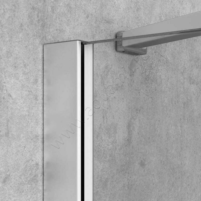 Маятниковая душевая дверь для комбинации с ответной частью Kermi Tusca TUEPR09320VPK в интерьере