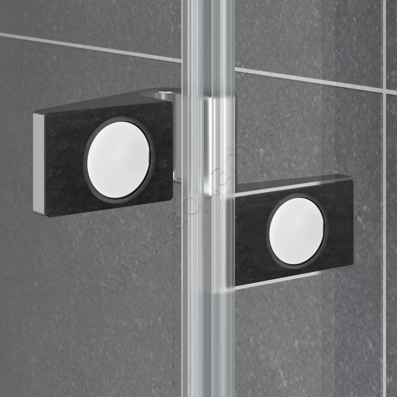 Маятниковая душевая дверь для комбинации с ответной частью Kermi Tusca TUEPL09020VAK в интерьере