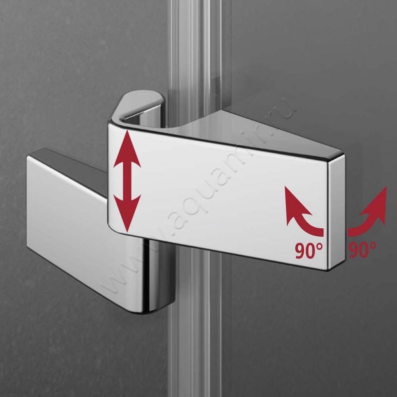 Маятниковая душевая дверь для боковой стенки Kermi Tusca TU1NL09320VPK в интерьере