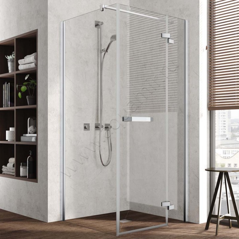 Маятниковая душевая дверь для боковой стенки Kermi Tusca TU1NR10020VPK в интерьере