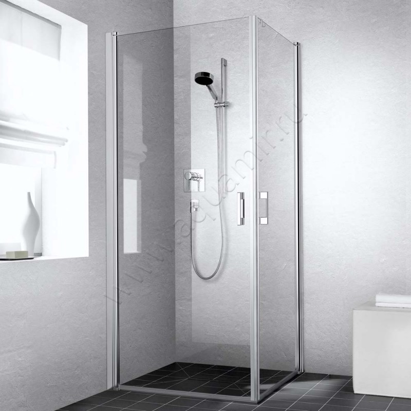 Маятниковая душевая дверь для боковой стенки/боковой двери Kermi Liga LI1EL09020VAK в интерьере