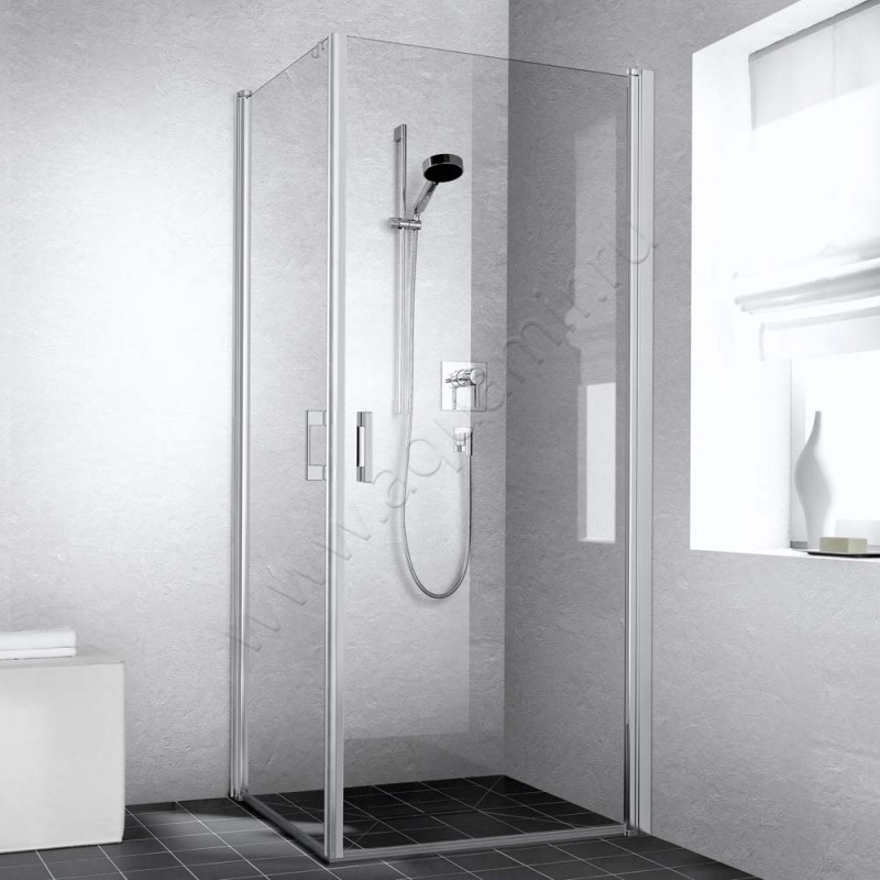 Маятниковая душевая дверь для боковой стенки/боковой двери Kermi Liga LI1ER078201AK в интерьере