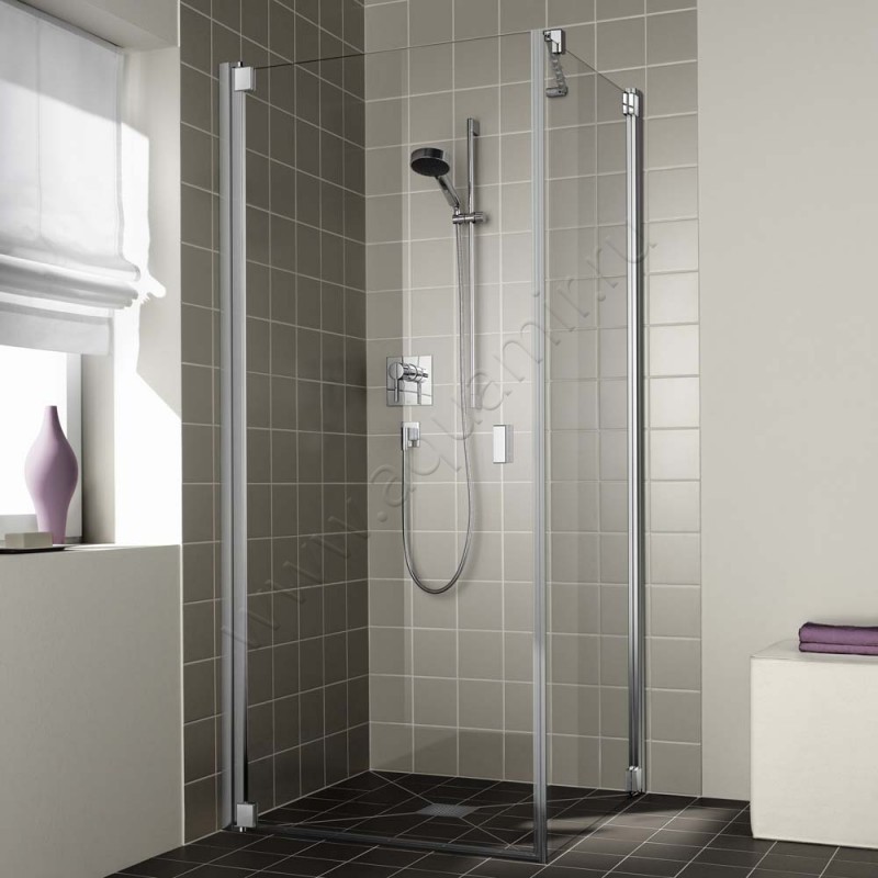 Маятниковая душевая дверь для боковой стенки/боковой двери Kermi Raya RA1KL09020VPK в интерьере