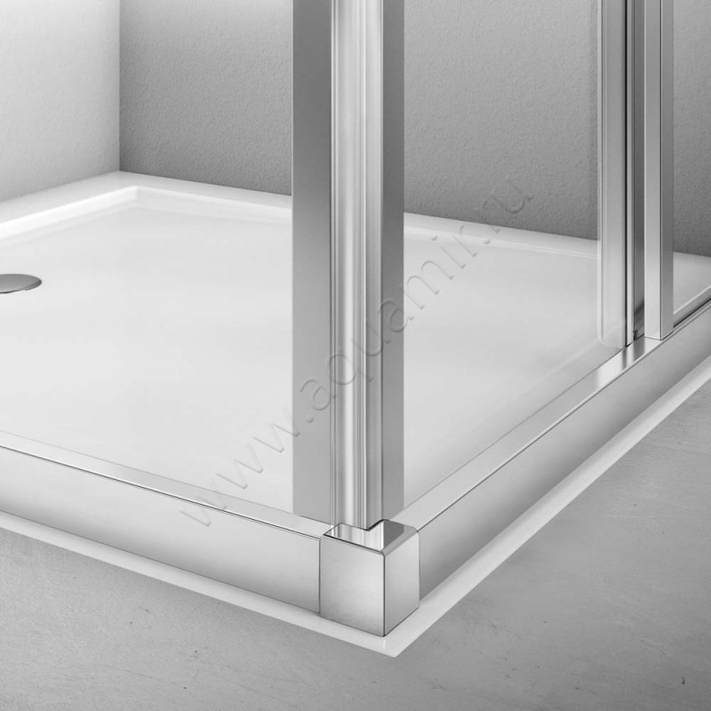 Раздвижная душевая дверь для комбинации с ответной частью Kermi Liga LIE2R075181AK в интерьере