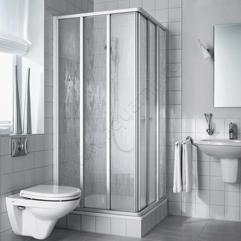 Раздвижная душевая дверь для комбинации с ответной частью Kermi Nova 2000 N2ED30902011K в интерьере