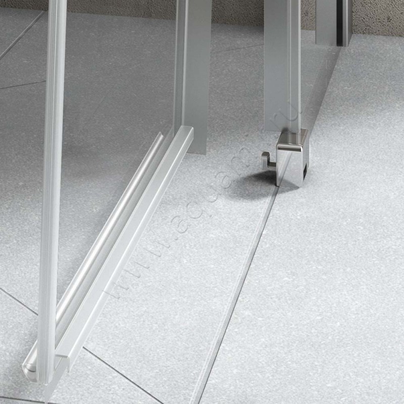 Раздвижная душевая дверь для комбинации с ответной частью Kermi Nica NIC2L10018VPK в интерьере