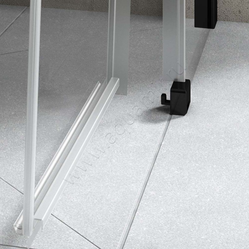 Раздвижная душевая дверь для комбинации с ответной частью Kermi Nica NIC2L080203PK в интерьере