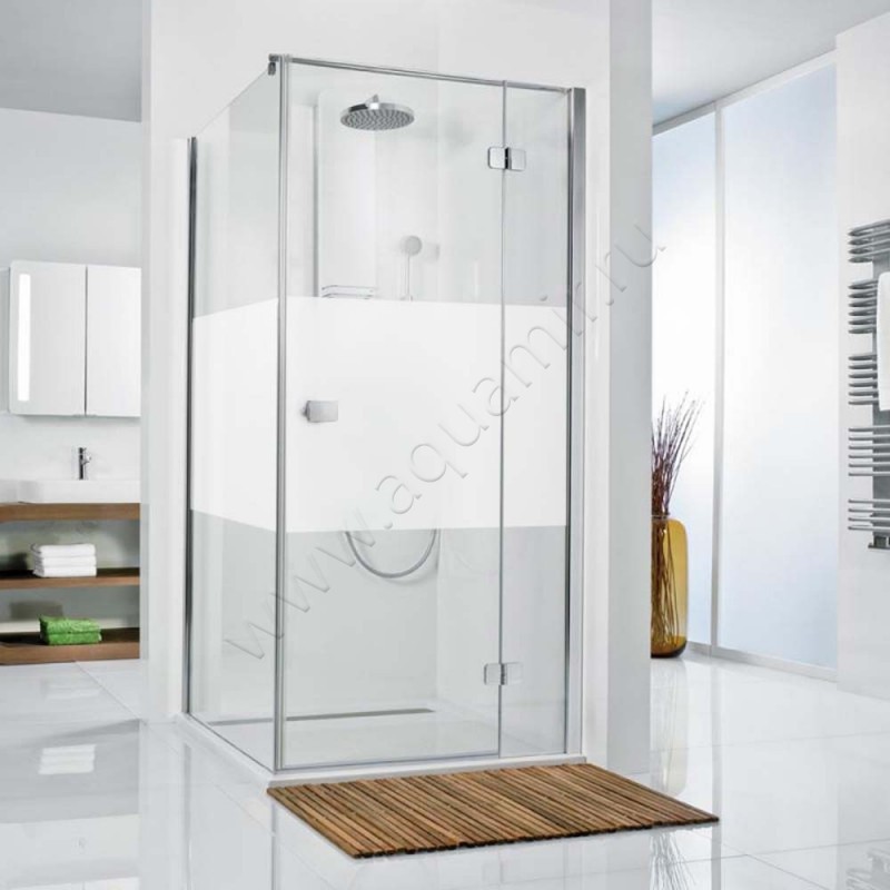 Поворотная душевая дверь для боковой стенки HSK Premium Softcube 680008041100#Re200 в интерьере