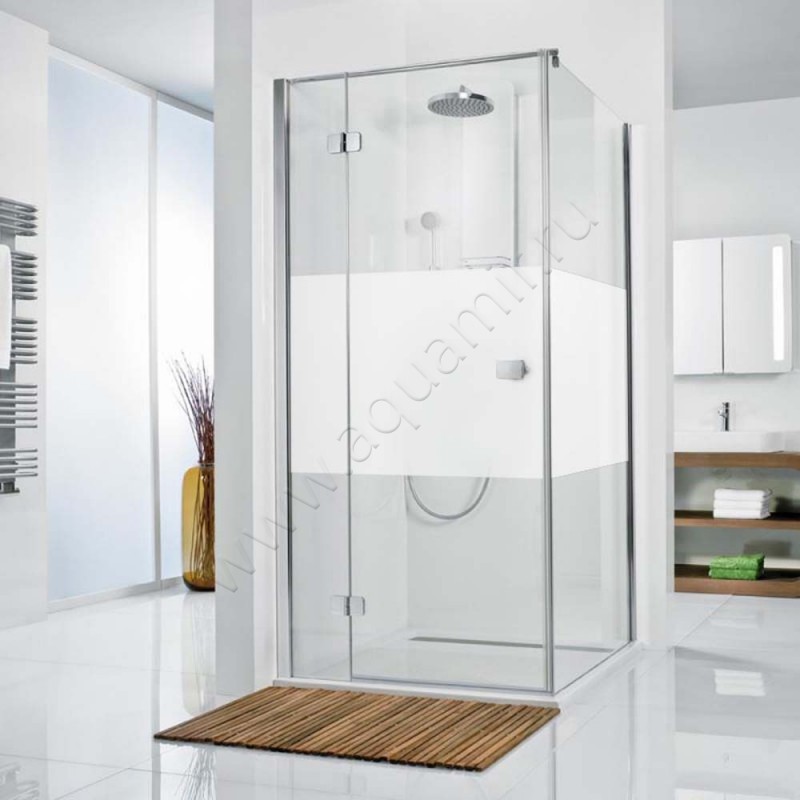 Поворотная душевая дверь для боковой стенки HSK Premium Softcube 680012041100#Li200 в интерьере