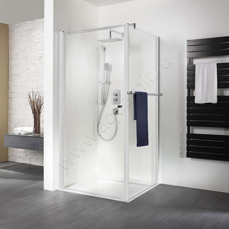 Поворотная душевая дверь для боковой стенки HSK Exklusiv 4000900450#EdLi200 в интерьере
