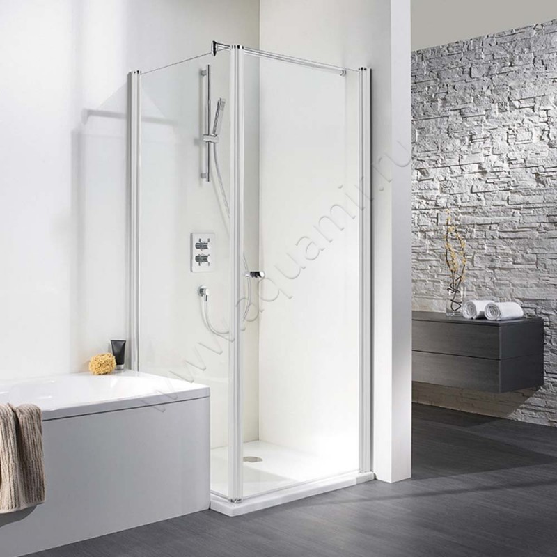 Поворотная душевая дверь для боковой стенки/боковой двери HSK Exklusiv 4021000450#EdRe200 в интерьере