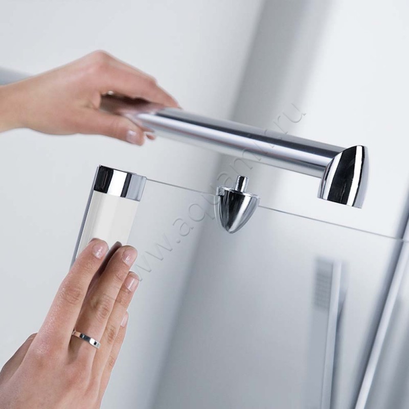 Поворотная душевая дверь для боковой стенки/боковой двери HSK Exklusiv 4021000450#Li200 в интерьере