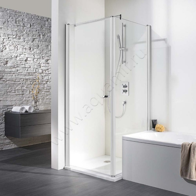 Поворотная душевая дверь для боковой стенки/боковой двери HSK Exklusiv 4020750450#EdLi200 в интерьере