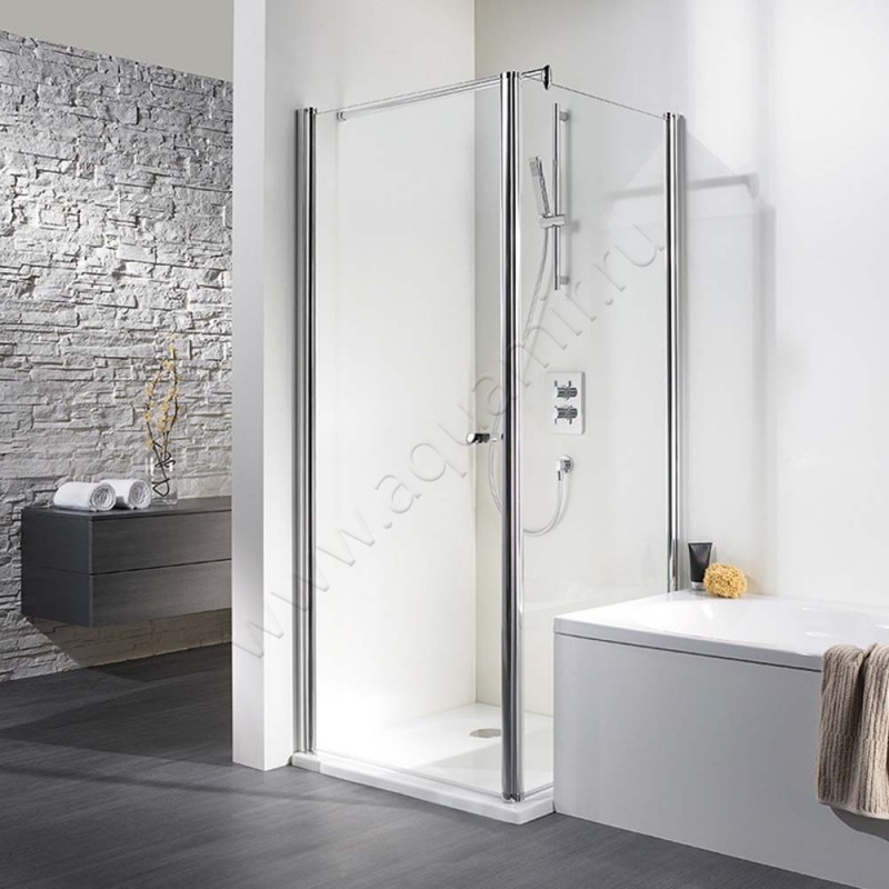 Поворотная душевая дверь для боковой стенки/боковой двери HSK Exklusiv 4020804150#Li200 в интерьере