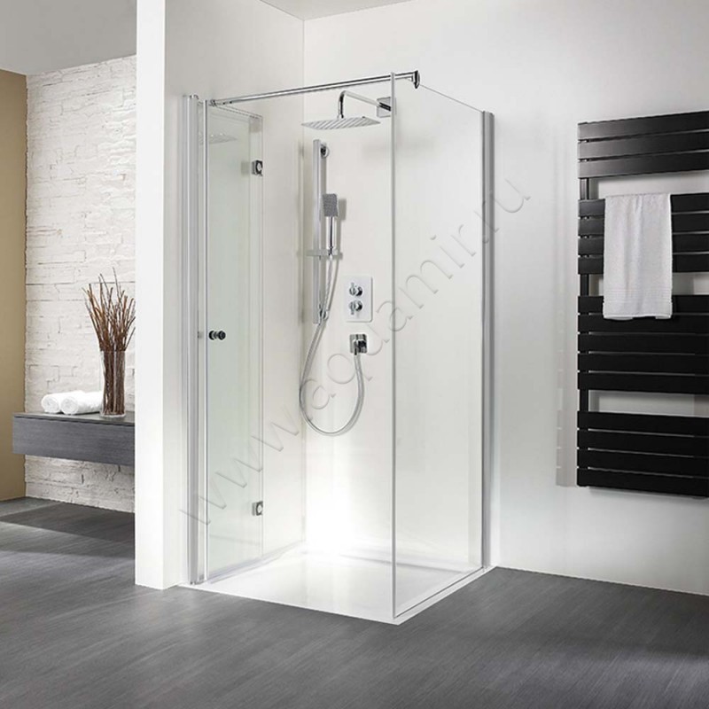 Складная душевая дверь для боковой стенки HSK Exklusiv 4070800150#EdLi200 в интерьере