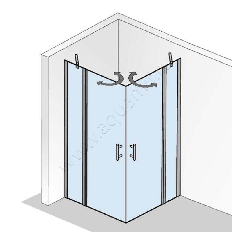 Душевой уголок с маятниковыми дверями HSK Favorit Nova 1260160150 в интерьере