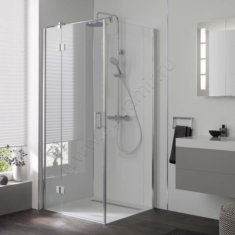 Маятниковая душевая дверь для боковой стенки HSK Aperto 28000754150#Li в интерьере