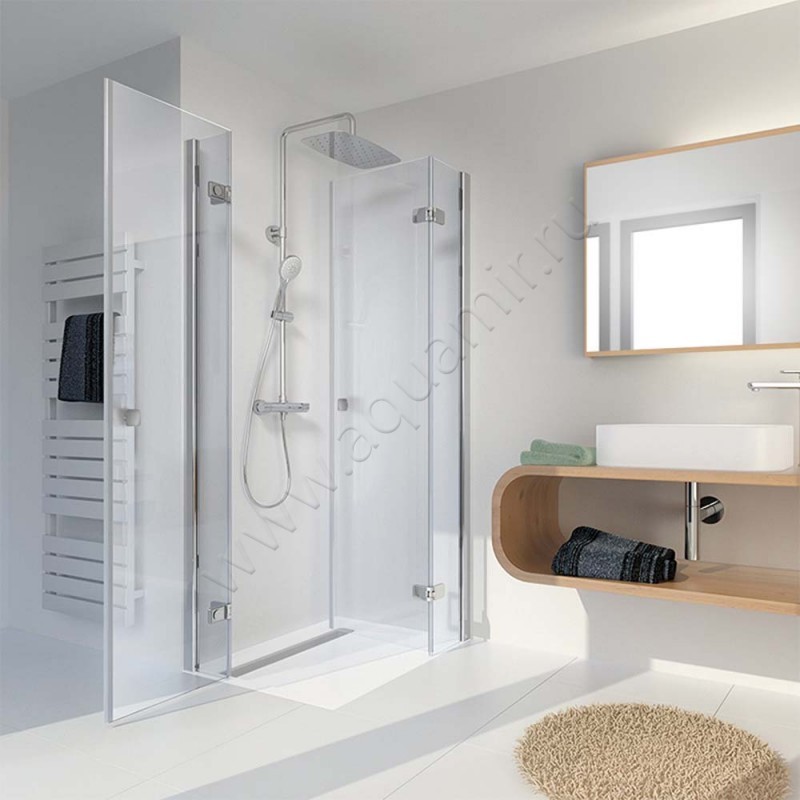 Душевой уголок с маятниковыми дверями HSK Premium Softcube 682040314150#200 в интерьере