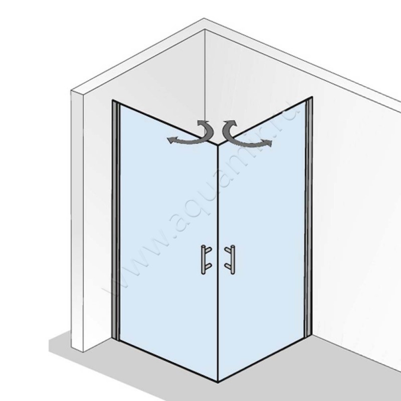 Душевой уголок с маятниковыми дверями HSK Favorit Nova 1270114150#Ed в интерьере