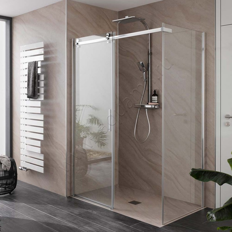 Душевой уголок с раздвижной дверью HSK Premium Softcube 68401604150#Re в интерьере