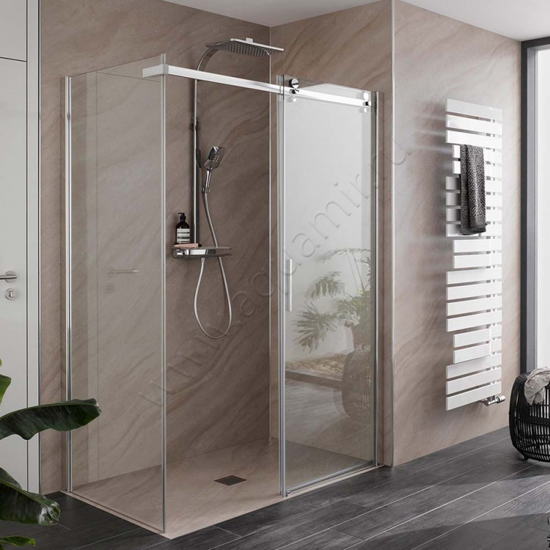 Душевой уголок с раздвижной дверью HSK Premium Softcube 68421604150#EdLi в интерьере