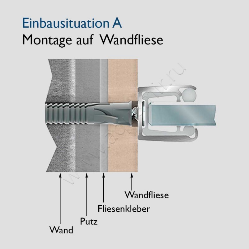 Душевая перегородка Walk In HSK Pro 17331004150 в интерьере