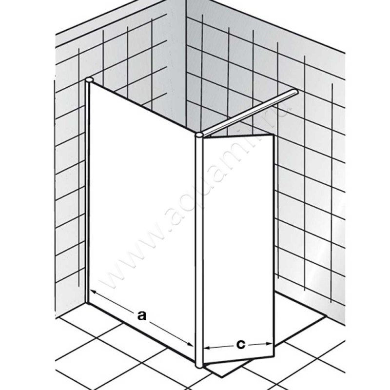 Душевая перегородка Walk In HSK Easy 12710004150#EdLi в интерьере