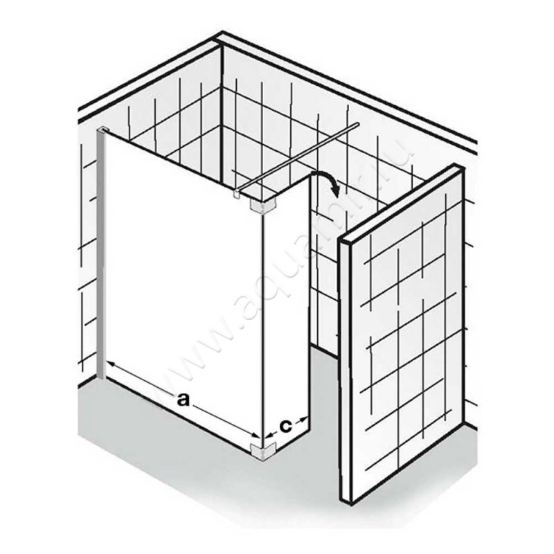 Душевая перегородка Walk In HSK Atelier 17271004150#Li в интерьере