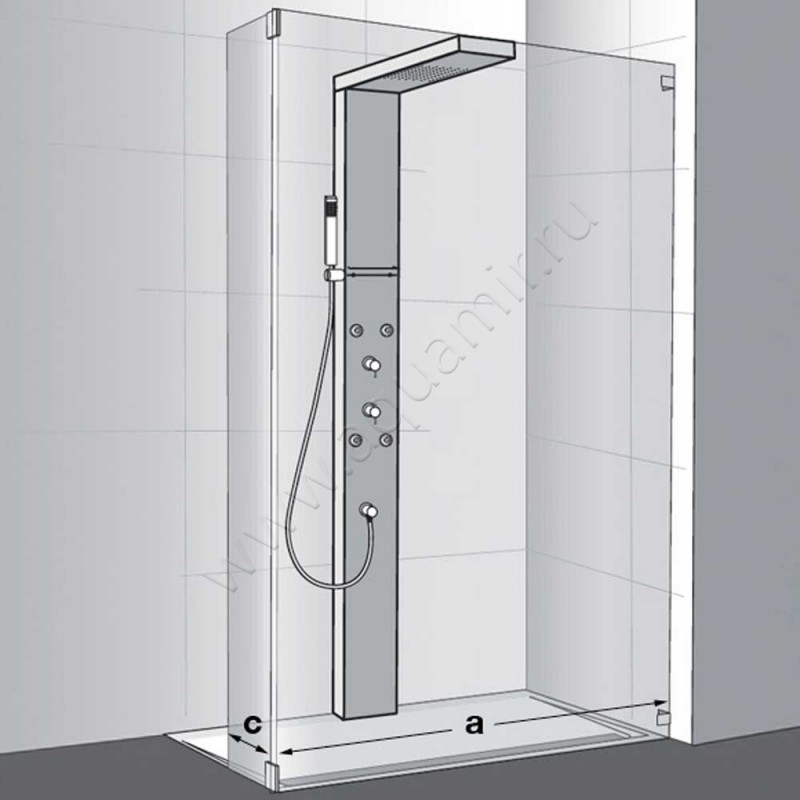 Душевая перегородка Walk In HSK Lavida LV514150#Re120 в интерьере