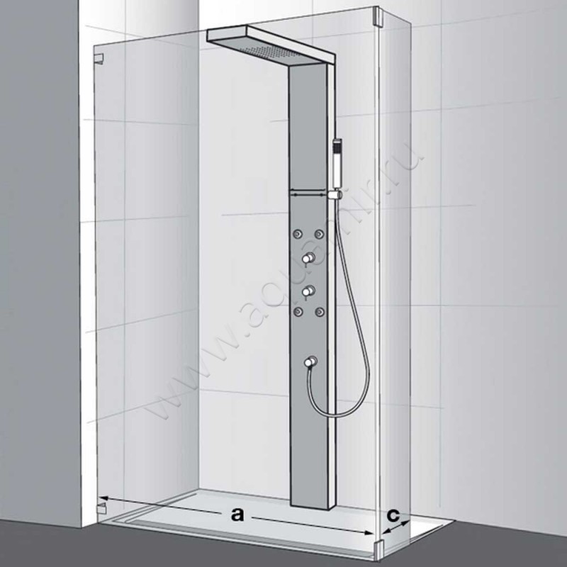 Душевая перегородка Walk In HSK Lavida LV514150#Li120 в интерьере