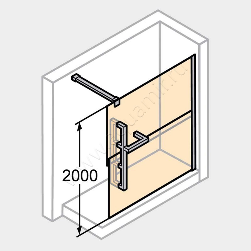 Душевая перегородка Walk In Huppe Duplo pure DT0015C91322 в интерьере