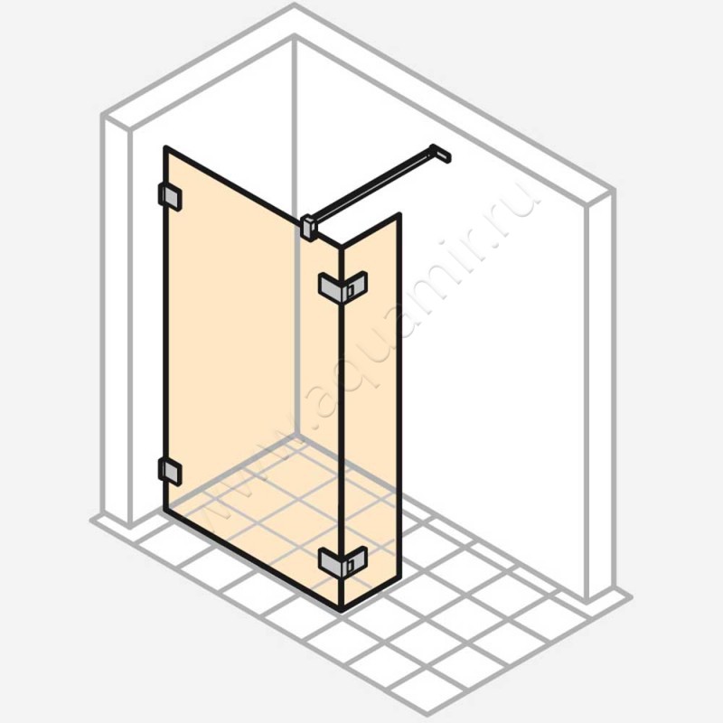 Душевая перегородка Walk In Huppe Solva pure SR3680092322 в интерьере