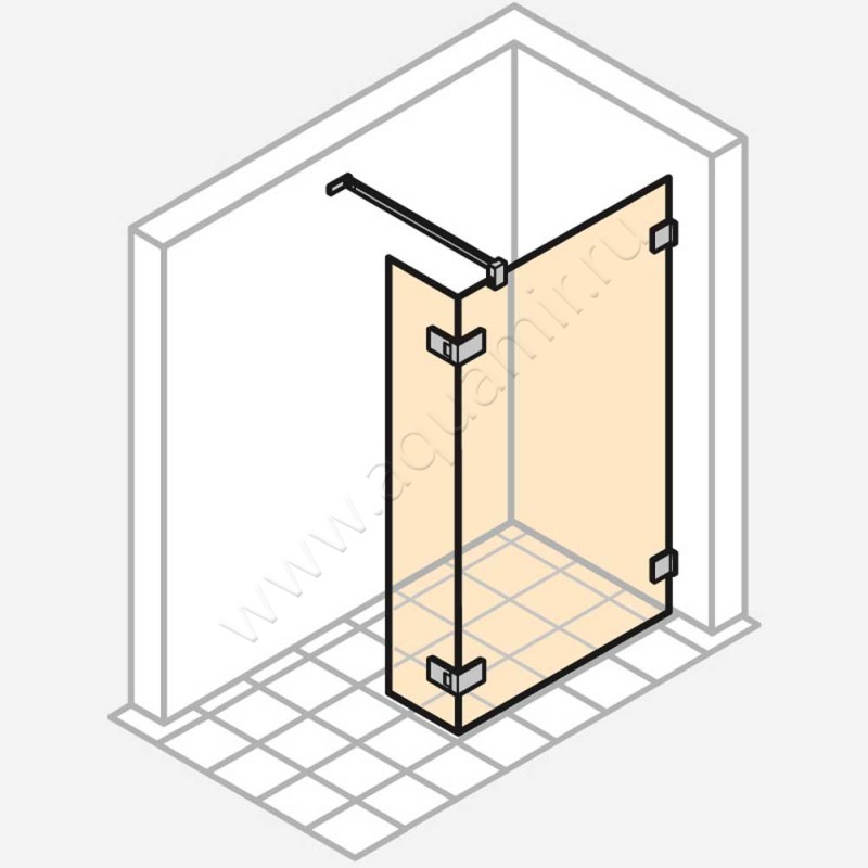 Душевая перегородка Walk In Huppe Solva pure SR3782092375 в интерьере