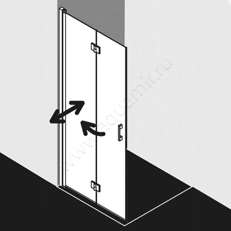 Душевая перегородка Walk In Kermi Liga LI2YL1102044K в интерьере