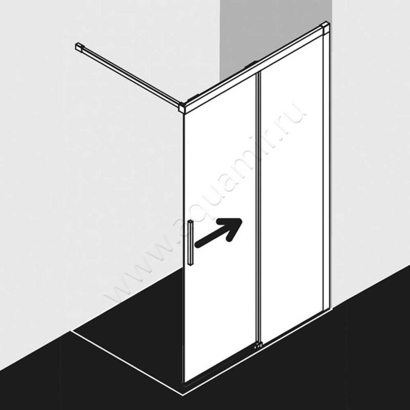 Душевая перегородка Walk In Kermi Nica NIJ2R1202044K в интерьере