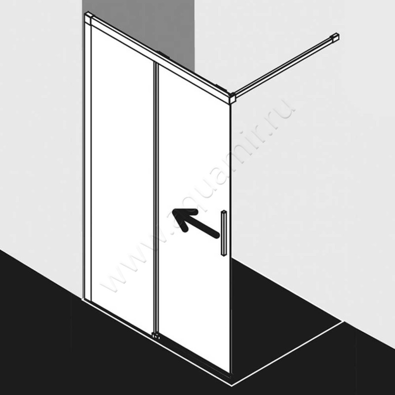 Душевая перегородка Walk In Kermi Nica NIJ2L1002044K в интерьере