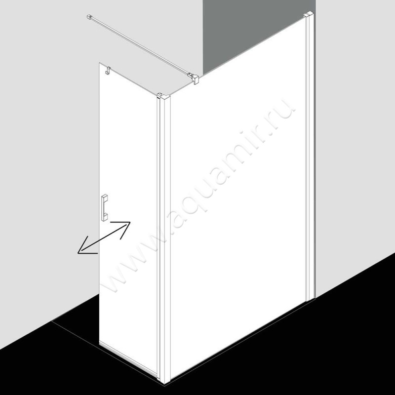 Душевая перегородка Walk In Kermi Liga LIT1R100181PK в интерьере