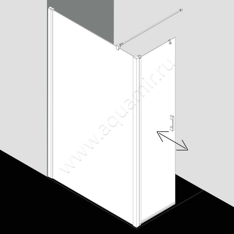 Душевая перегородка Walk In Kermi Liga LIT1L113181PK в интерьере