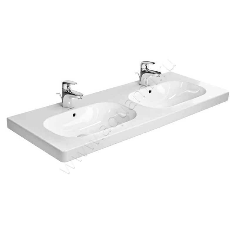 Двойная раковина Duravit D-Code 120 см 03481200002 в интерьере